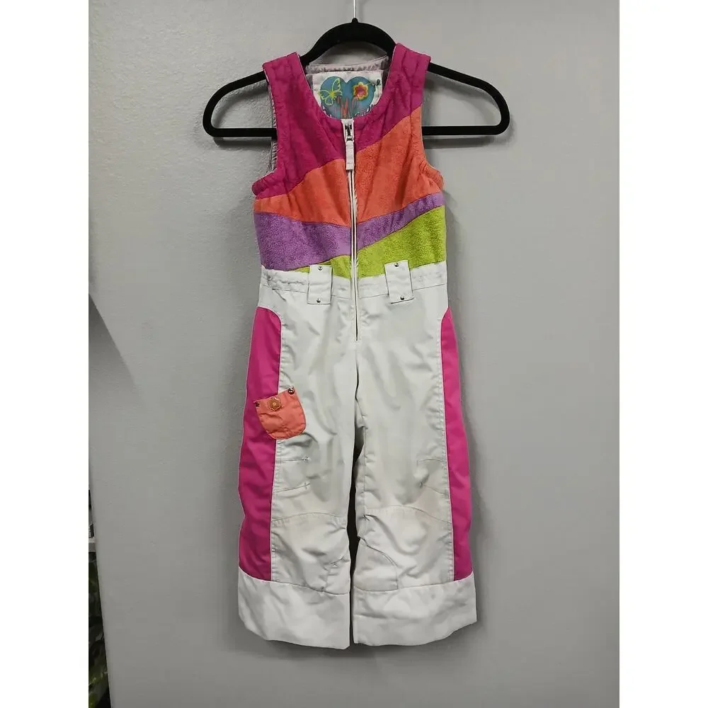 Obermeyer I Grow fleece girls snowbibs size 4 - Picture 1 of 10